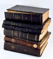 cca 1904-1942 Nagy jogi folyóirat tétel: Igazságügyi javaslatok tára (12 kötet) és Igazságügyi közlö...