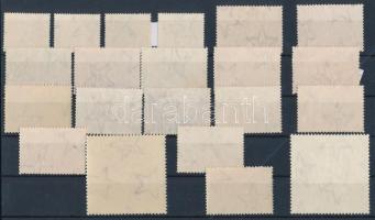 21 db bélyeg római IV számvízjellel