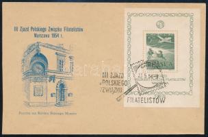 1954 Mi block 13 on FDC