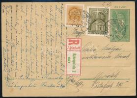 1942 Ajánlott levelezőlap / Registered postcard "RÁKOSPALOTA" - Újvidék