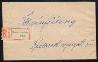 1944 Karácsony 20f ötöscsík ajánlott levélen "MURASZOMBAT" / Registered cover