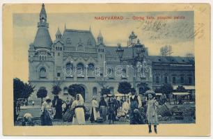1910 Nagyvárad, Oradea; Görög katolikus püspöki palota, piac, üzletek. (W. L. ?) 17887 / Greek Catholic bishop's palace, market, shops (EB)