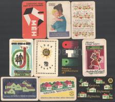 1959-1965 Vegyes kártyanaptár tétel (Képcsarnok, Földművesszövetkezet, OTP, stb.), 10 db