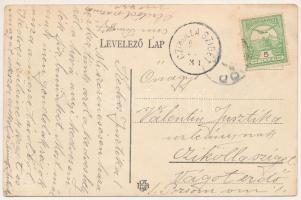 Erdőd, Károlyierdőd, Ardud (Szatmár); Szatmár-Erdődi h.é. vasút, Petőfi torony, gőzmozdony, vonat, k...