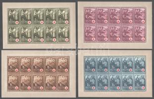 1941 Vöröskereszt I. kisívsor, az ívszélen falcnyomokkal