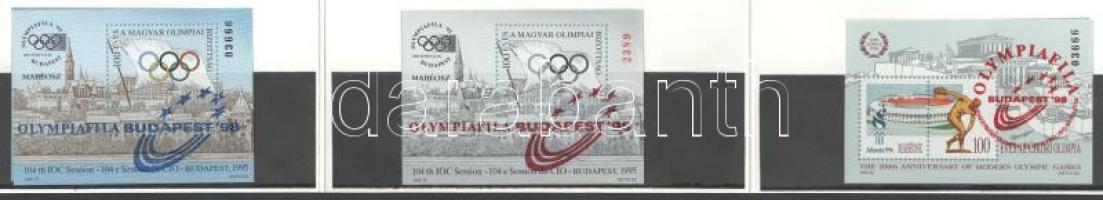 1998 Olympiafila 3 darabos emlékív garnitúra eredeti tokban