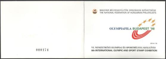 1998 Olympiafila 3 darabos emlékív garnitúra eredeti tokban