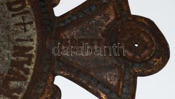 1910 A Krestelováci Magyar Katolikus Templomépítő Bizottság által adományozott emlékpajzs, pecséttel...