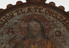 1910 A Krestelováci Magyar Katolikus Templomépítő Bizottság által adományozott emlékpajzs, pecséttel...