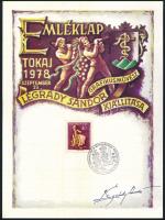 1978 Légrády Sándor kiállítás emléklapja a művész saját kezű aláírásával