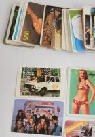 Vegyes kártyanaptár tétel, kb. 100 db