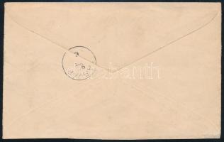 1897 Ajánlott 5kr díjjegyes boríték 10kr díjkiegészítéssel / Registered 5kr PS-cover with 10kr addit...