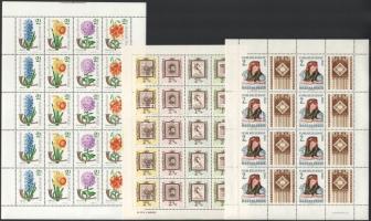 1960-1963 3 db klf Bélyegnap teljes ív