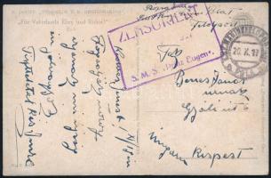 1917 Tábori posta képeslap / Field postcard "S.M.S. Prinz Eugen"