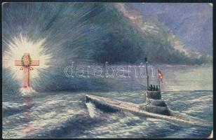 1917 Tábori posta képeslap / Field postcard "S.M.S. Prinz Eugen"