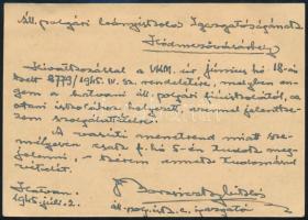 1945 (2. díjszabás) Levelezőlap 8 db bélyeggel / Postcard with 8 stamps