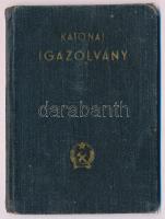 1951 Miskolc, katonai igazolvány tartalékos tiszt részére, fényképes