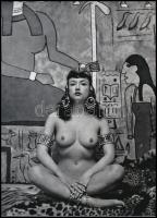 cca 1950 Glass Zoltán (1902-1982) magyar - angol fotóművész felvétele (Kleopátra), 1 db modern nagyítás, jelzés nélkül, 21x15 cm