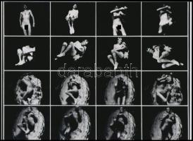 cca 1978 Hajas Tibor (1946-1980) képzőművész performansz alkotásai, 1 db modern nagyítás, 15x21 cm