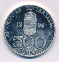 1994. 500Ft Ag "E.C.U. Integráció az Európai Unióba" kapszulában T:UNC (eredetileg PP) Adamo EM136