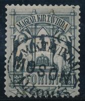 1874 Réznyomat távírda 1Ft B fogazással / Mi T 9