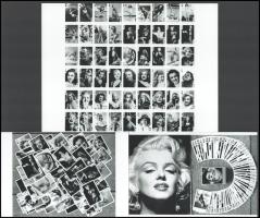 cca 1965 Marilyn Monroe (korábban Norma Jeane) (1926-1962) amerikai színésznőről készült kártyák, 3 db modern nagyítás, jelzés nélkül, 10x15 cm és 15x21 cm