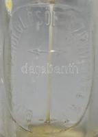 Újpesti Vendéglősök Szikvízgyára Rt. feliratos, szódásüveg, , m: 27 cm