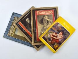 3 db ,,Der eiserne Hammer" kiadvány: Frauenlob. Bilder und Gedanken.; Meister Albrecht Dürer. Gemälde und Handzeichnungen.; Deutscher Wald in schönen Bildern. + Pierre Auguste Renoir (1841-1919). Mit einer Einführung von Dr. Ernst Köller. Változó állapotban.