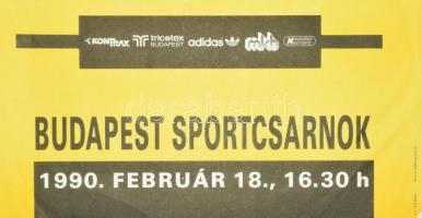 Fákó Árpád (1963-): Tricotex Kupa, Budapest Sportcsarnok, 1990. Nagyméretű plakát, papír, jelzett a ...