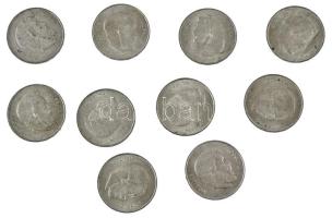 1947. 5Ft Ag "Kossuth" (10x) T:AU,XF patina Adamo F8.1