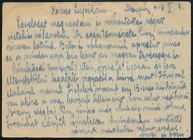 1946 (18. díjszabás) Levelezőlap 15 db bélyeggel / Postcard with 15 stamps