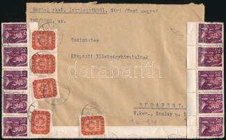 1946 (20. díjszabás) Levél 55 db bélyeggel / cover franked with 55 stamps