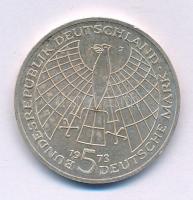 NSZK 1973J 5M Ag "Nikolaus Kopernikus" T:AU patina Krause KM#136 FRG 1973J 5 Mark Ag "Birth of Nicholas Copernicus" C:AU patina Krause KM#136