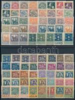 1914-1924 81 db illetékbélyeg 2 stecklapon