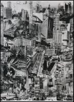 1923 Paul Citroen (1896-1983) holland fotóművész felvétele (Metropolisz, fotómontázs), 1 db modern nagyítás, jelzés nélkül, 21x15 cm