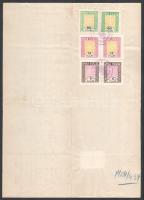 1939-1942 2 db anyakönyvi kivonat szegedi és gyulai illetékbélyegekkel