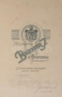 1909 Geöcz Virgil (1858-?) tábornok, ekkor alezredes aláírt kabinetfotó 11x17 cm