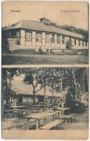 Brassó, Kronstadt, Brasov; Hohe Warte / Magas pihenő vendéglő és szálloda kertje. Zeidner H. kiadása / inn, restaurant and hotel (fl)