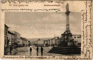 1917 Besztercebánya, Banská Bystrica; IV. Béla király tér. Walther Adolf és Társai kiadása / square, shops (fl)