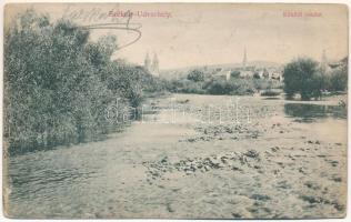 1906 Székelyudvarhely, Odorheiu Secuiesc; Küküllő részlet. Dragomán kiadása / Tarnava river (r)