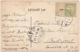 1906 Máramarossziget, Sighetu Marmatiei; Fő tér, piac, Az Angol Bolt, üzletek. Wizner és Dávid kiadá...