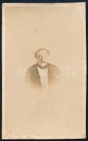 cca 1865 Krenosz István városi tanácsos, keményhátú fotó Tiefbrunner Sándor soproni műterméből, sérüléssel, 10,5×6,5 cm