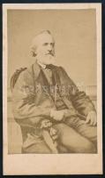 cca 1865 Krenosz Pál ügyvéd, keményhátú fotó Tiefbrunner Sándor soproni műterméből, 10,5×6,5 cm