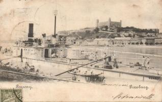 Pozsony with the steamship Szamos (EB)