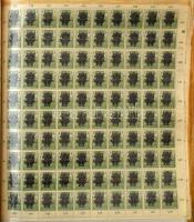 Ív tétel nagyrészt az 1920 évek előttről, benne főként teljes ívek postatisztán, néhány későbbi port...