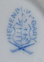 Herendi zöld Viktória mintás bonbonier. Jelzett, hibátlan, d: 7,5 cm