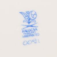 Kalocsai Porcelán 2 darab hamuzó + gyertyatartó, jelzett, hibátlan, m: 11 cm