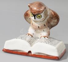 Drasche bölcs bagoly. Jelzett, kézzel festett, hibátlan, m: 7 cm