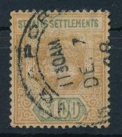 Straits Settlements 1938 Mi 109, fiskális bélyegzés ( Mi EUR 220,-)