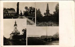 1942 Kápolna, 48-as honvéd emlékszobor, M. kir. dohánybeváltó hivatal, római katolikus templom, Tarn...